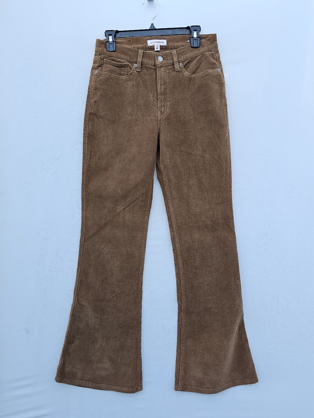 Lucky Brand Tan Corduroy High-Rise Flare Pants Size 10/30 Stevie